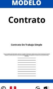 contrato de trabajo simple