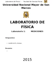 informe de laboratorio de fisica